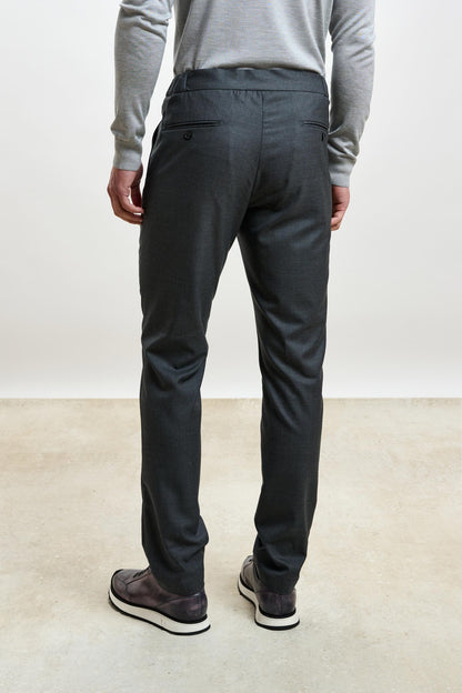 Perth Drawstring Trouser Eton Grey - View 4