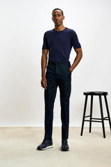 Perth Drawstring Trouser Cashmere Cotton Black - View 1