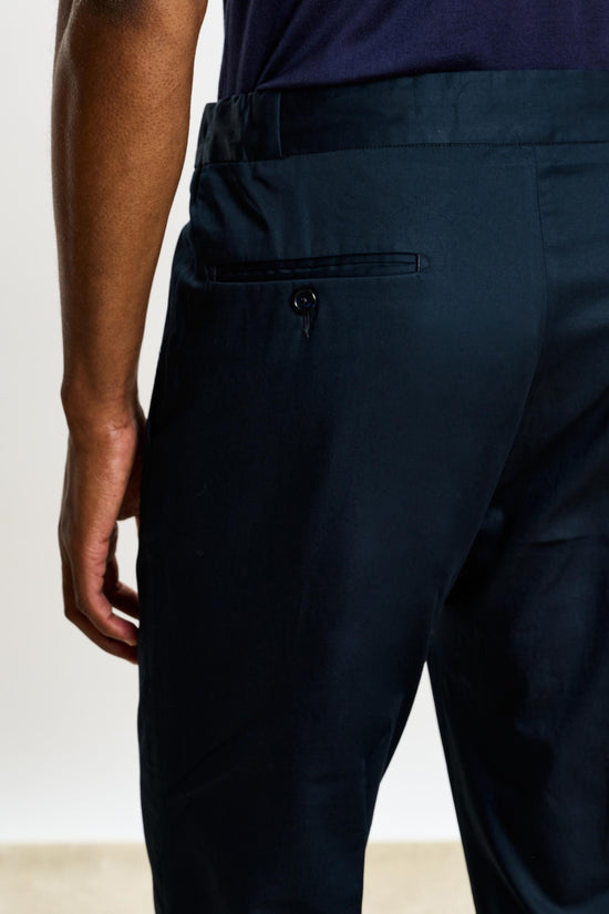 Perth Drawstring Trouser Cashmere Cotton Black - View 4