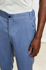 Perth Drawstring Trouser Image Light Blue - View 2