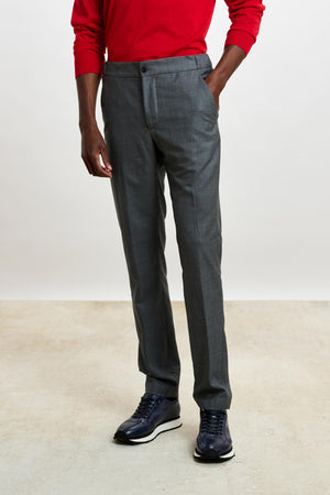 Perth Drawstring Trouser Eton Grey Light - View 1