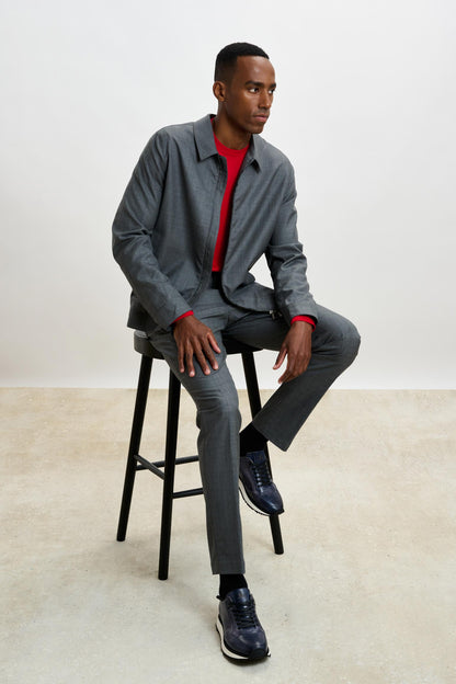 Perth Drawstring Trouser Eton Grey Light - View 5