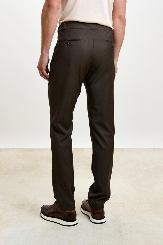 Perth Drawstring Trouser Image solaro Dark Brown - View 5