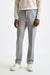 Light Grey 100% Wool Perth Drawstring Trouser Flannel Saxony - View 1