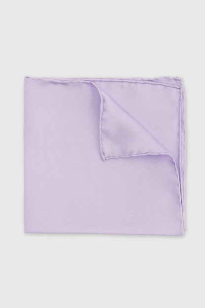 100% Silk Handmade Pocket Square Lavender - View 1