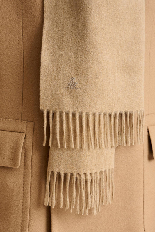 100% Pure Cashmere Scarf Light Brown - View 3