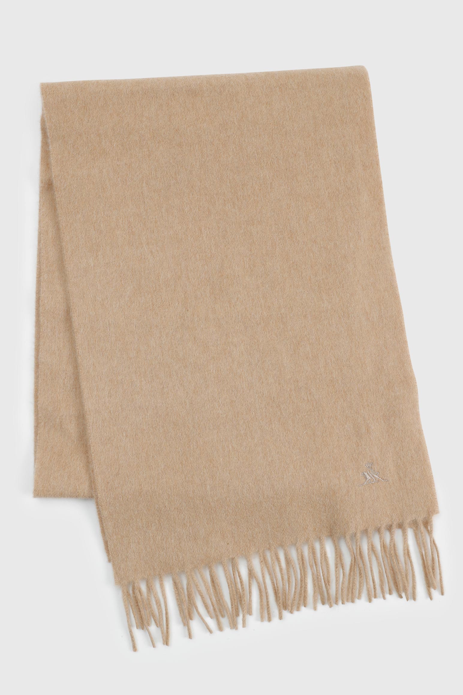 100% Pure Cashmere Scarf Light Brown - View 4