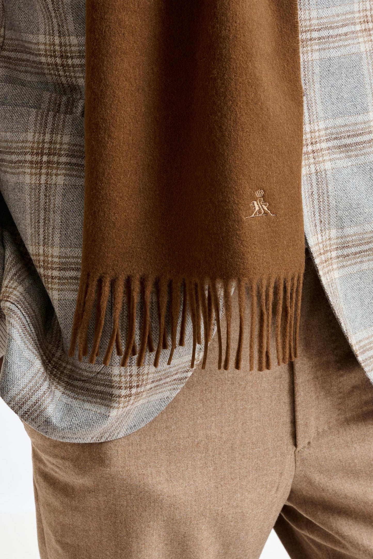 100% Pure Cashmere Scarf Toffee Brown