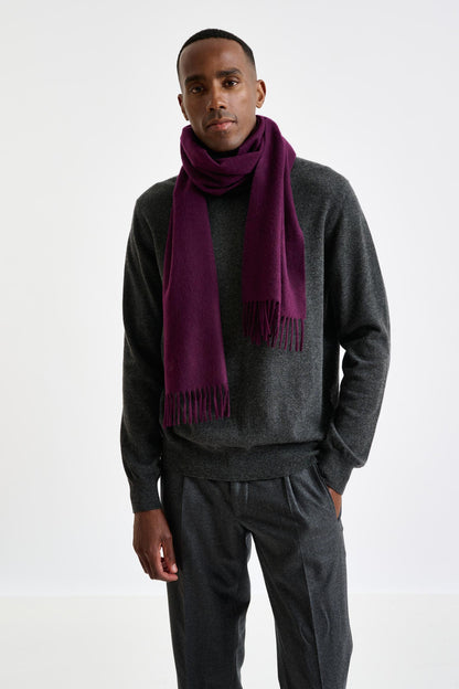100% Pure Cashmere Scarf Purple - View 2