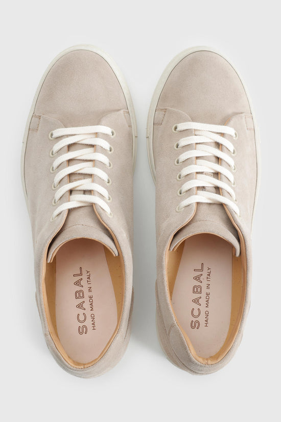 Almond Suede Calfskin Trainer - Image 1