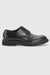 Black Glazed Calfskin Derby R Shoes - Image 3