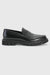Black Glazed Calfskin Penny Loafer - Image 3