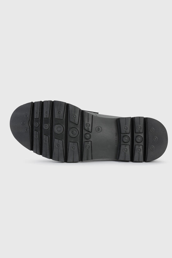 Black Glazed Calfskin Penny Loafer - Image 4