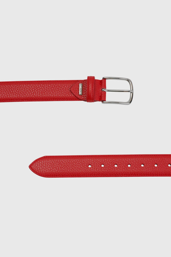 Dorchester Deerskin Belt Red - View 1
