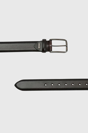 Banbridge Leather Belt Dark Brown - View 1