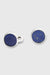 Brass Cufflinks with Lapis Lazuli Stones - View 1