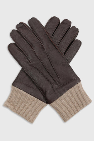 Brown Leather Helston Gloves - Image 1
