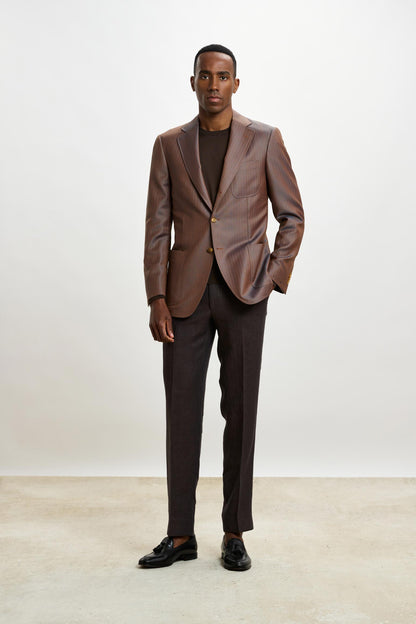 Soho Jacket Rhapsody Herringbone Brown - View 2