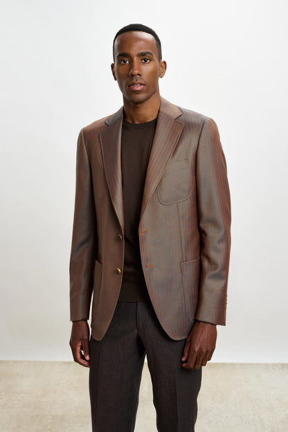 Soho Jacket Rhapsody Herringbone Brown - View 3