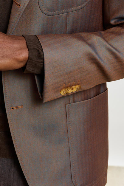 Soho Jacket Rhapsody Herringbone Brown - View 4