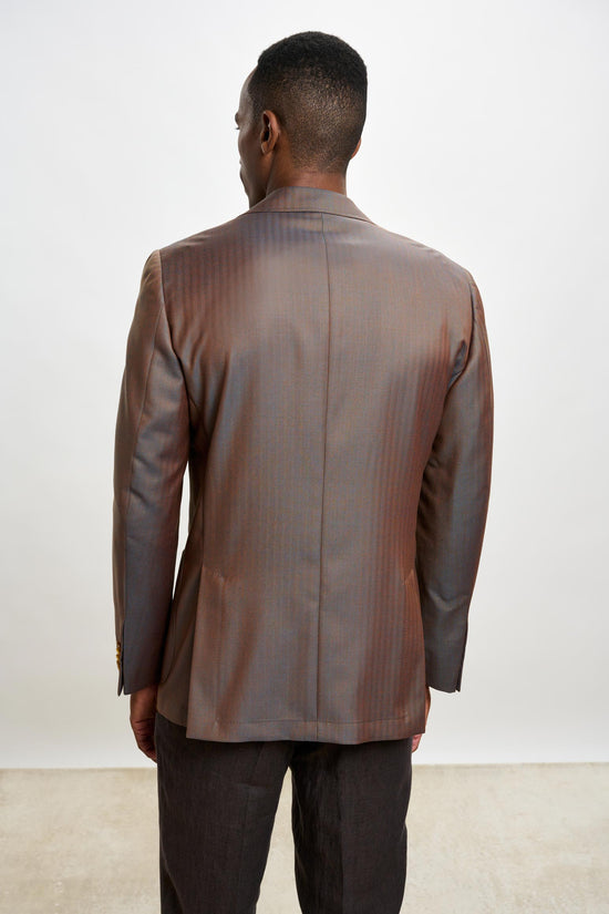 Soho Jacket Rhapsody Herringbone Brown - View 8