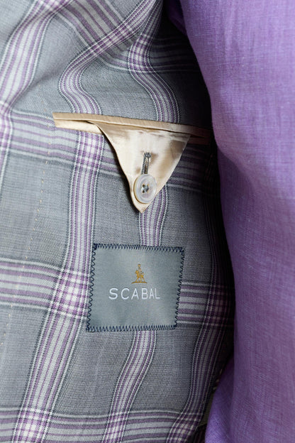 Soho Jacket Mosaic Check Light Grey Lila - View 7