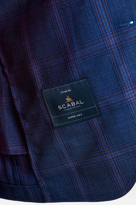 Soho Jacket Mosaic Check Blue Red - View 7