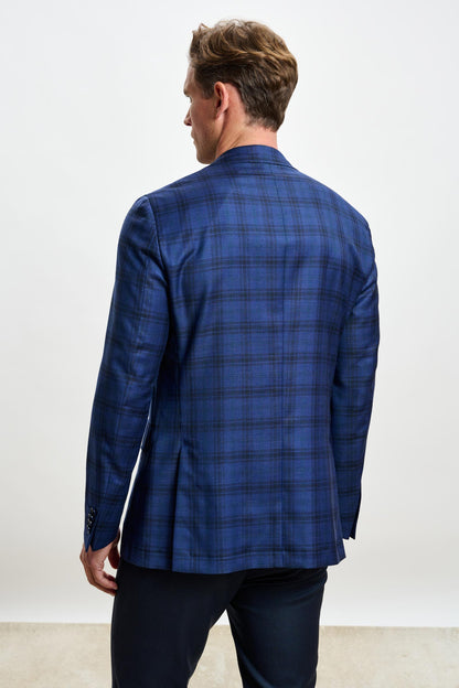 Soho Jacket Check Dark Aubergine - View 7