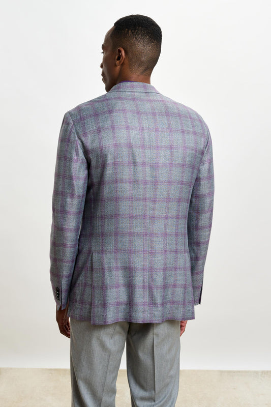 Kenton Jacket Taormina Check Lila - View 3