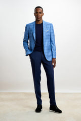 Soho Jacket Taormina Check Light Blue - View 1