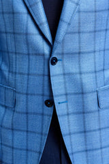 Soho Jacket Taormina Check Light Blue - View 3