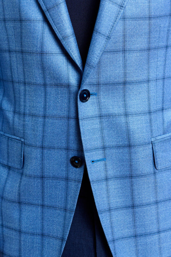 Soho Jacket Taormina Check Light Blue - View 3