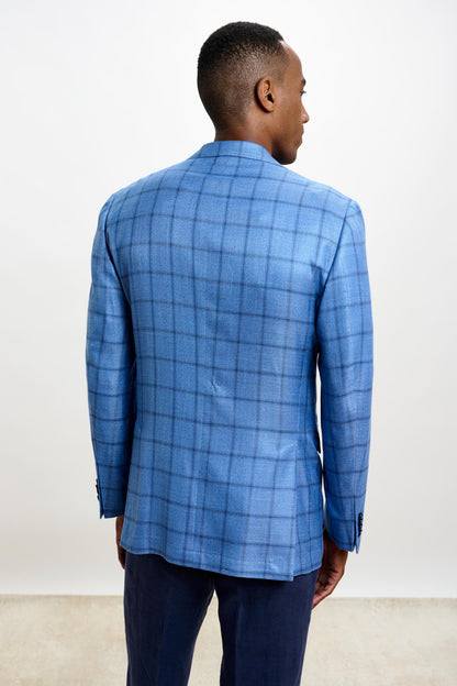 Soho Jacket Taormina Check Light Blue - View 7