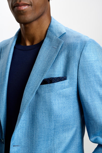 Kenton Jacket Taormina Plain Light Blue - View 5