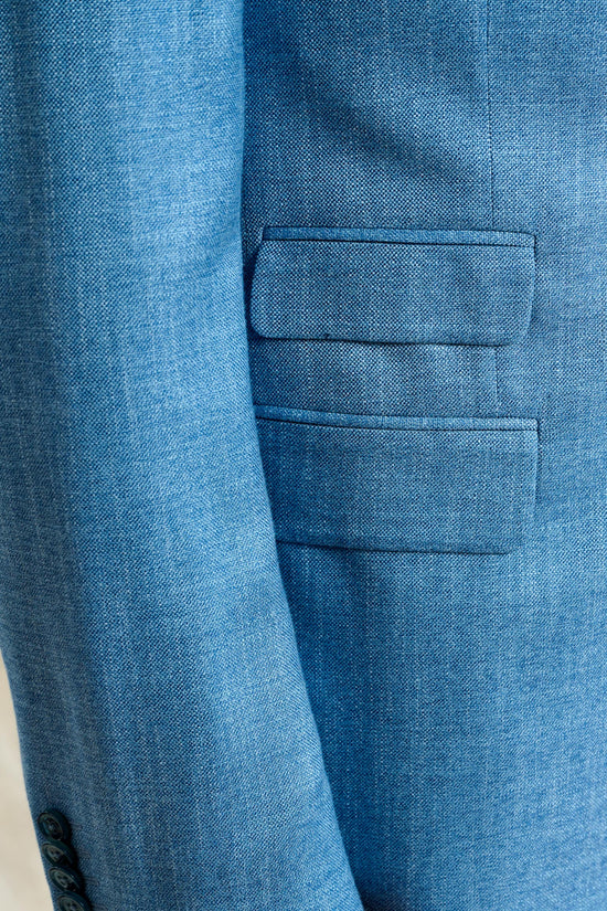 Kenton Jacket Taormina Plain Light Blue - View 7