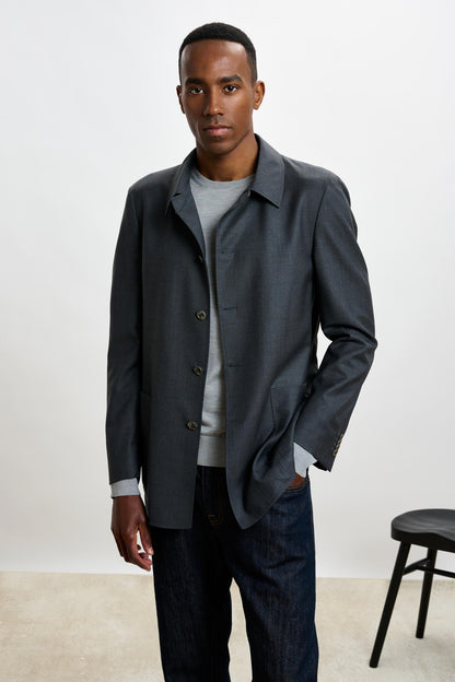 Chelsea Shirt Jacket Eton Grey - View 6