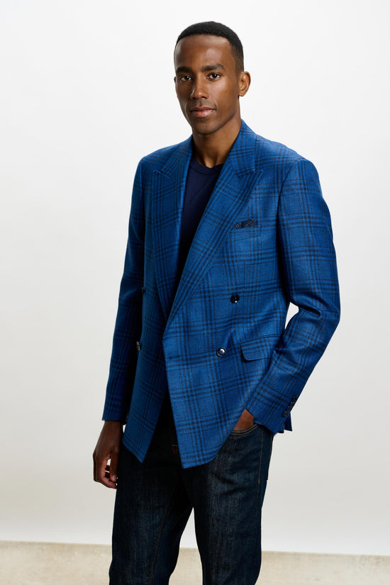 Soho Jacket Taormina Check Strong Blue - View 1