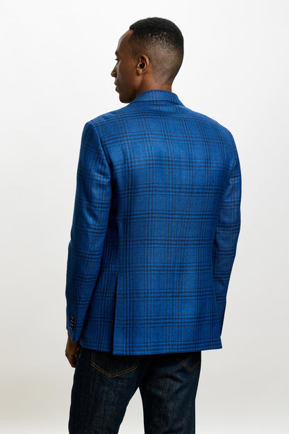 Soho Jacket Taormina Check Strong Blue - View 7