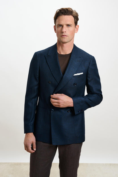 Soho Jacket Taormina Plain Navy - View 1