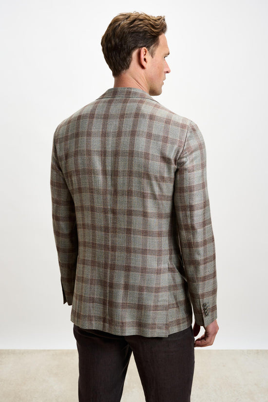 Kenton Jacket Taormina Check Base Grey Brown - View 6