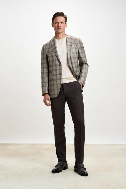 Kenton Jacket Taormina Check Light Blue Red - View 7