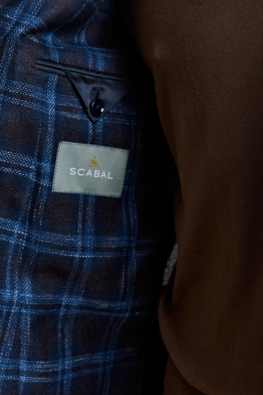 Kenton Jacket Taormina Check Dark Brown Blue - View 5