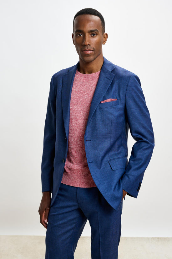 Kenton Jacket Crossover Plain Blue - View 1