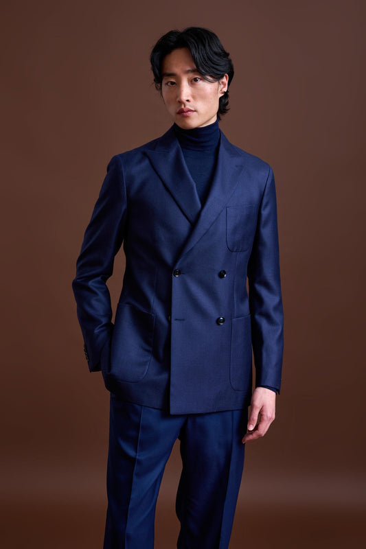 Blue 100% Cashmere Kenton Jacket St Moritz