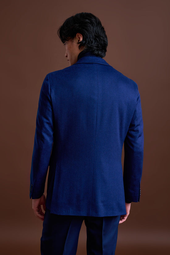 Navy Cashmere & Silk Kenton Jacket Beverly Hills - View 7