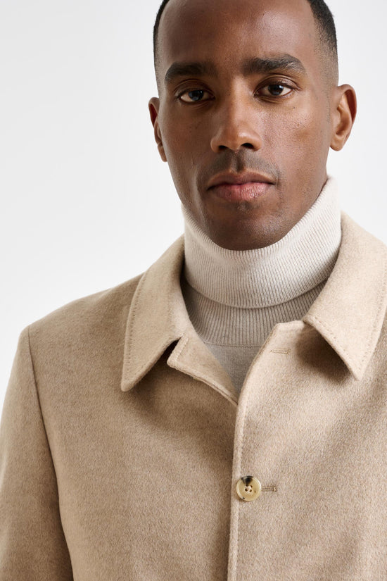 Brown 100% Cashmere Chelsea Shirt Jacket Zeus - View 3