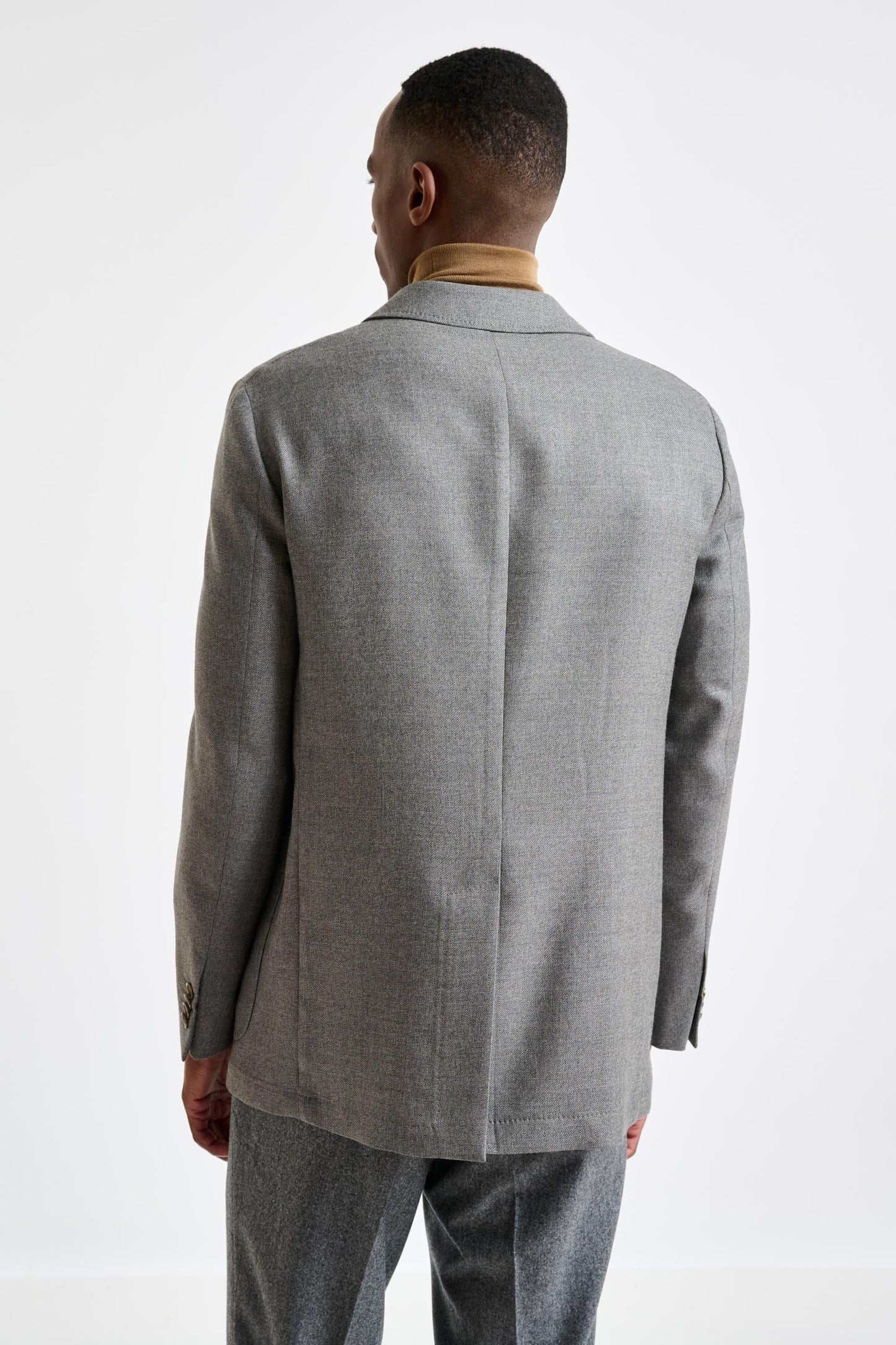 Chaqueta estilo camisa Chelsea de lana gris medio Harmony