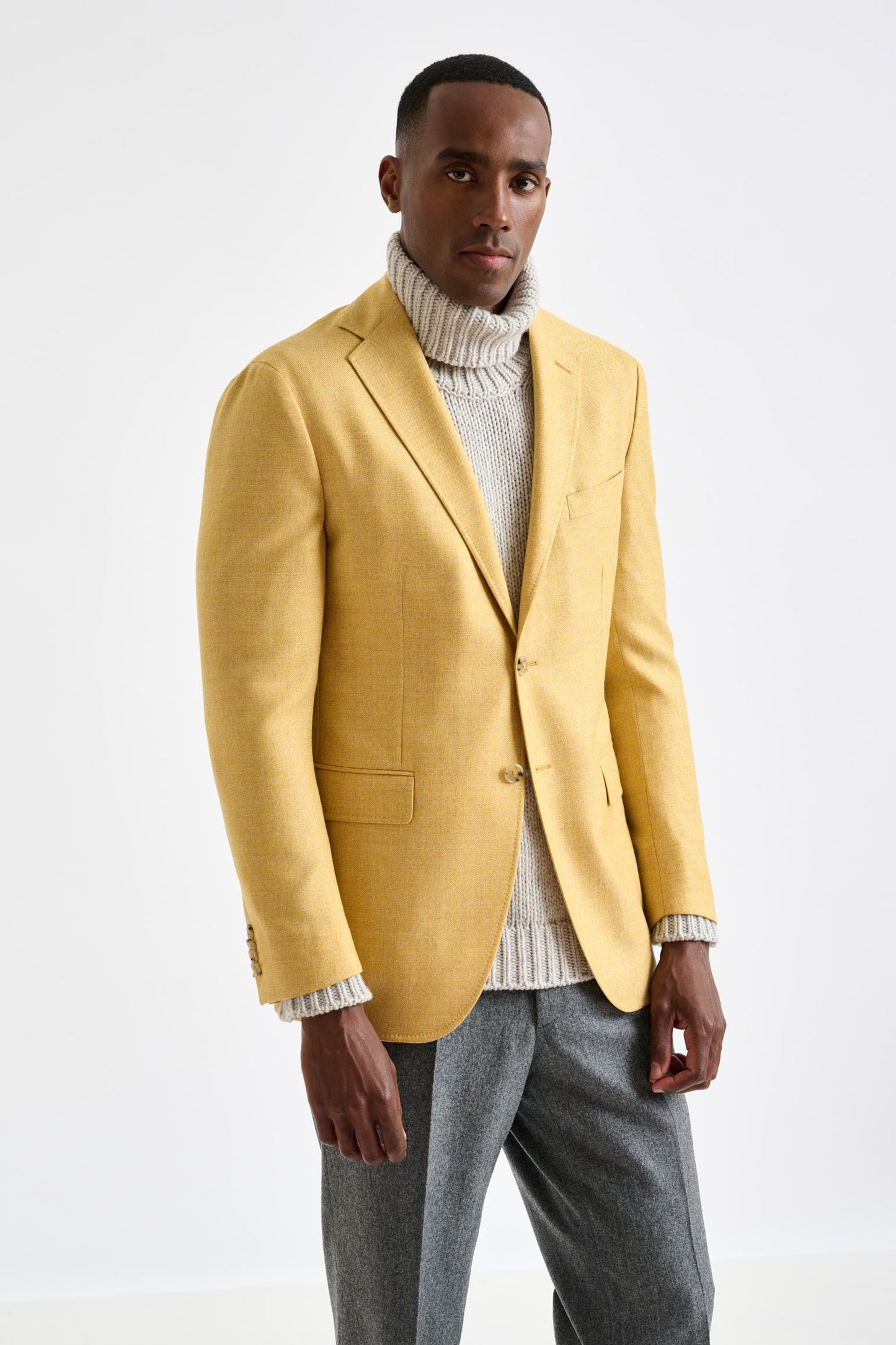 Yellow Wool Kenton Jacket Harmony - View 2