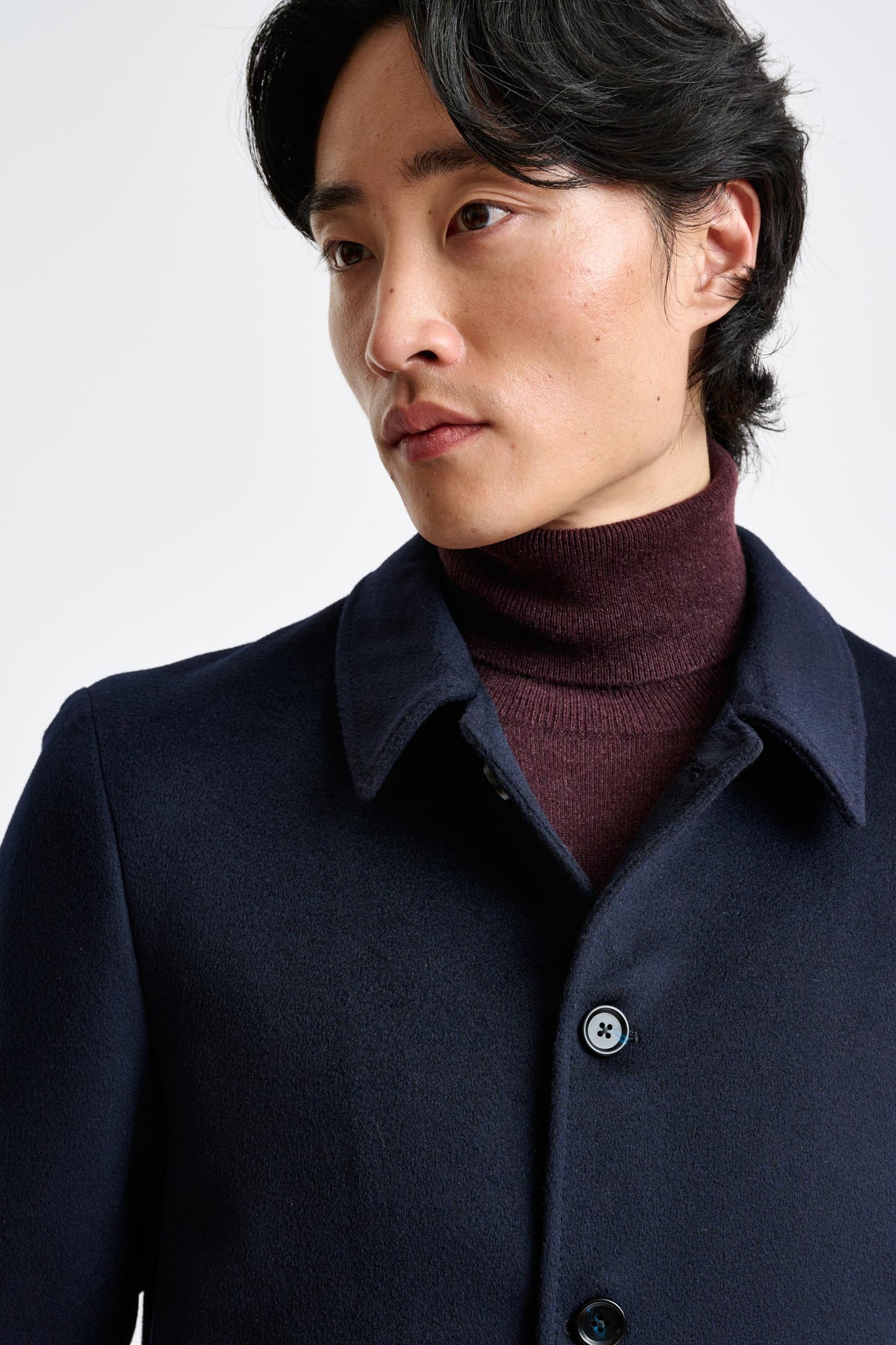 Navy Wool Chelsea Shirt Jacket Zeus - View 3