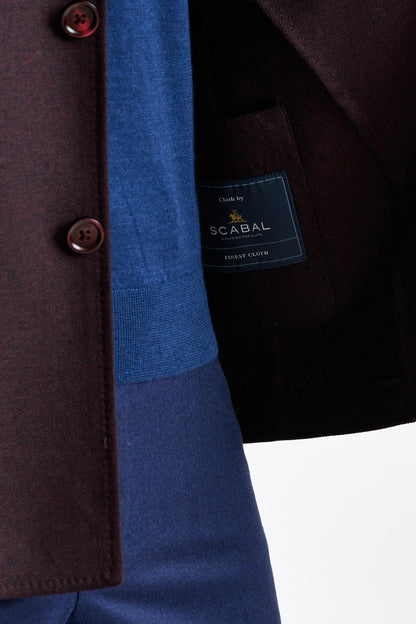 Dark Brown Wool Chelsea Shirt Jacket Harmony - View 5